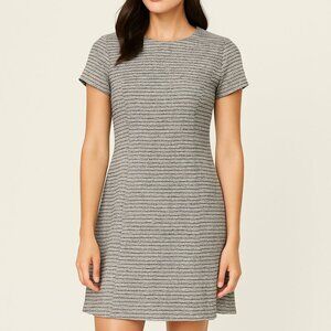 Shoshanna Gold Black Cream Tweed Stripe Mini Dress Size 2